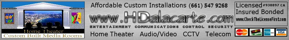Home Theater installation contractor integrator and TV installer Los Angeles